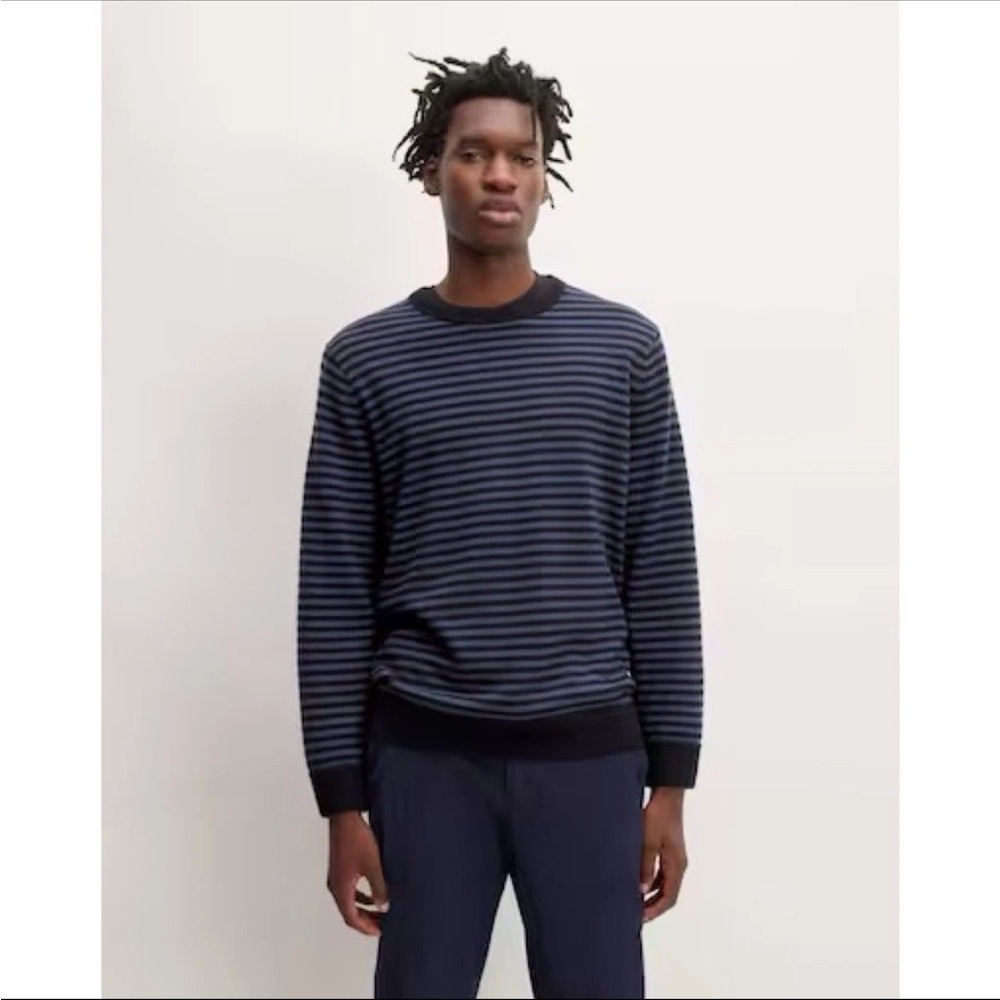 Everlane Men's Grade A Cashmere Sweater - Navy and Black